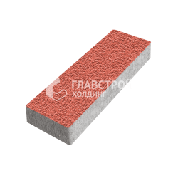 Тротуарная плитка 300х100х60, красная с гранитной крошкой